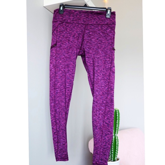 Zobha Pants - Purple Z by Zobha Workout Leggings (Size Medium)